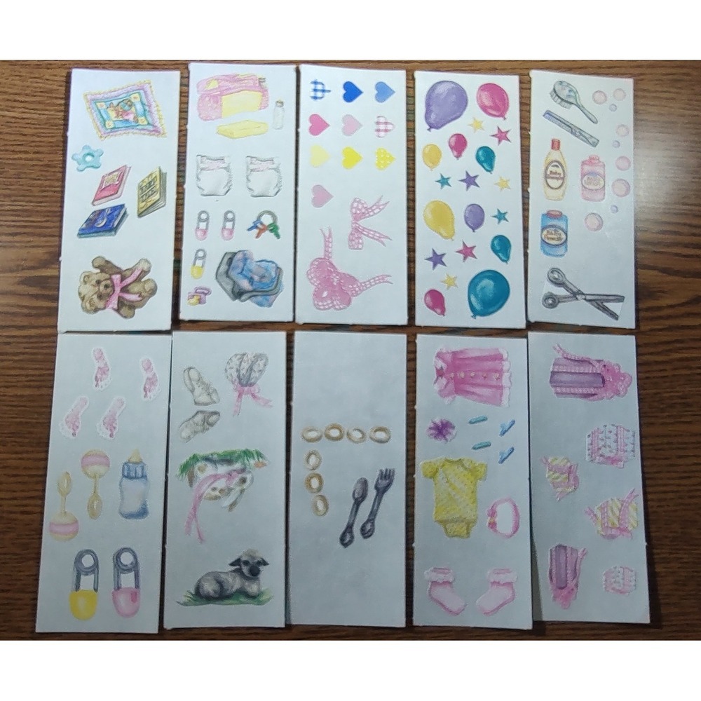 Creative Memories Stickers Full Partial Sheet Lot Scrapbook Baby Girl  S282